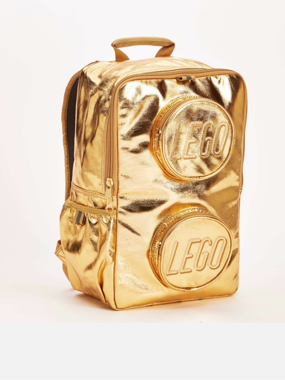 LEGO Metallic Gold Women’s Brick Backpack - Shiny Gold Finish